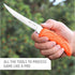 Outdoor Edge WildLite 6-Piece Hunting & Game Processing Knife Set with Case - Includes Gut Hook & Caping Knife
