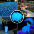 520 PCS Glow in Dark Garden Pebbles, Luminous Rocks for Walkways, Yard, Aquarium Decoration, Solar Glow Stones (Blue)