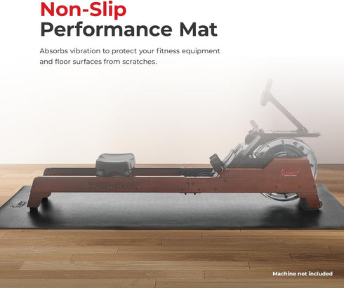 Sunny Health & Fitness Non-Slip Gym Mat – Floor Protection Foam Pad for Treadmill, Yoga, Bike, Elliptical, Fitness