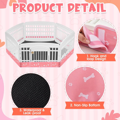 36inch 24inch 6 Marsui Dog Playpen Bottom Pad Fits for W and H Panels Exercise Pet Dog Mat Puppy Crate Pad Reusable
