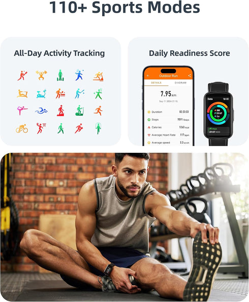 Counter/Calories/Stopwatch, IP68 110+ Parsonver Fitness Tracker with Step Health Activity Tracker with Heart Rate Sleep