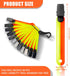 48-Pack 4" Little World High Visibility Reflective Trail Markers - Fluorescent Orange Clips for Hunting, Hiking