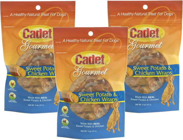 Cadet Gourmet Sweet Potato and Chicken Wraps, Pack of 3