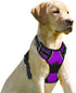 BARKBAY No Pull Dog Harness, Front Clip Heavy Duty Reflective Easy Control Handle for Large Dogs (Purple, S)