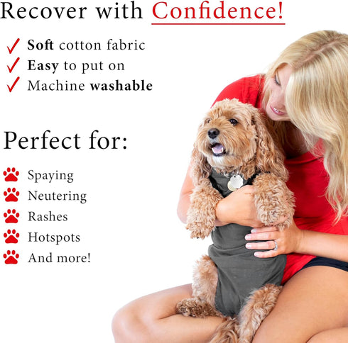 BellyGuard Recovery Suit for Dogs, Comfy Post-Op Care Onesie for Female Spay and Male Neuter Surgery