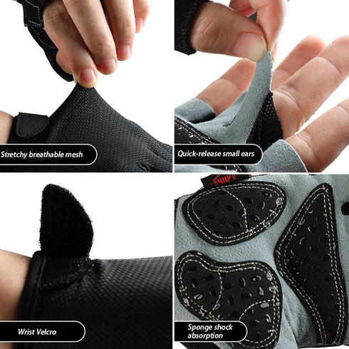 Generic Workout Gloves for Men Women, Fingerless Weight Lifting Gloves with Genuine Suede Palm, Full Palm Protection