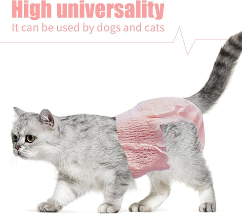 Xloey 10 Stretchy Disposable Diapers - Pcs Leak-Proof Pull-ups for Cats & Female Dogs in Heat, Incontinence & Training