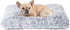 EHEYCIGA Fluffy Dog Crate Bed for Medium Dogs, Plush Faux Fur Anti-Anxiety Bed, Washable Soft Warm Mat with Non-Slip