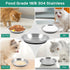 Basic Cat Bowls, Dog Food Bowls, Food Grade 304 Stainless Steel Cat Dishes, Wide and Shallow Design Reducing Whisker Fatigue, Non-Slip Silicone Base, Heavy Duty, Metal Plates for Cat and Puppy (2pack)