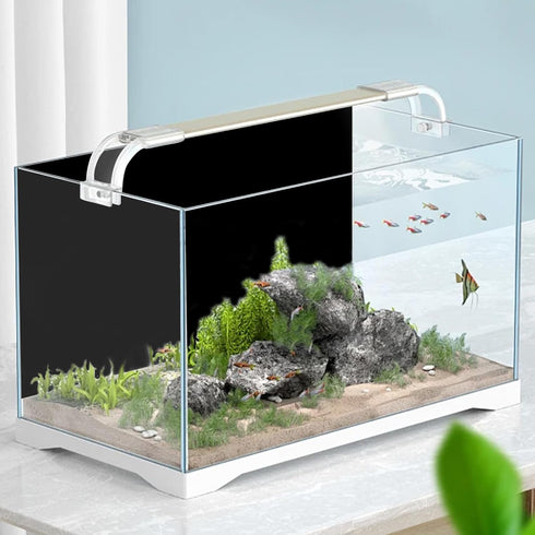 Rainmae 15.7" x 39.3" Aquarium Background, Premium Static Cling Black Fish Tank Wallpaper