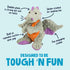 goDog Dragons Durable Plush Dog Toy - Gray, Large with Squeaker