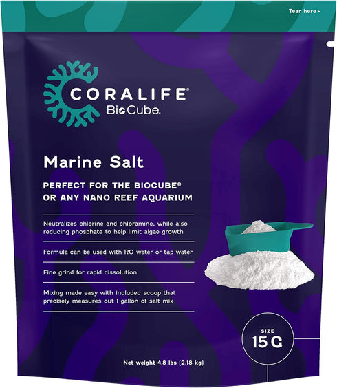 Coralife BioCube Marine Salt, 15 Gallon Fish Tank