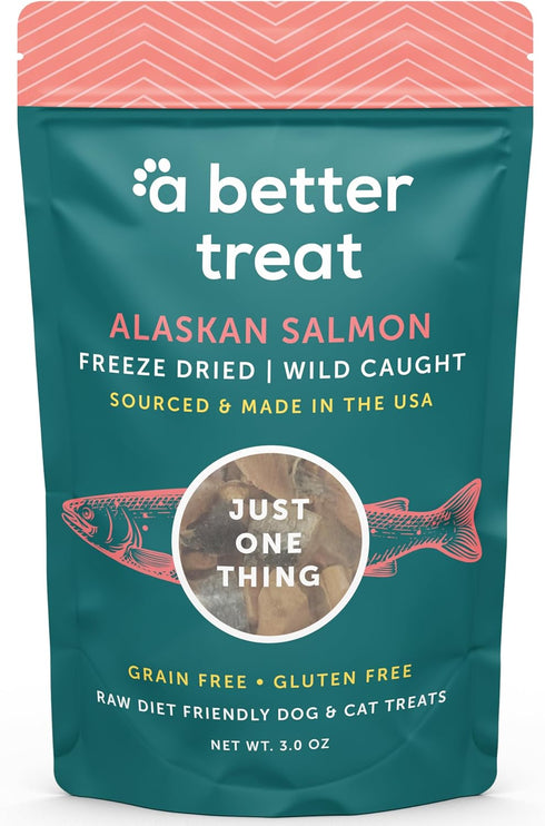 A Better Treat – Freeze Dried Salmon Dog Treats, Wild Caught, Gluten Free, High Protein, Diabetic Friendly