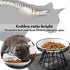 Cat Bowls, Elevated Cat Bowl, Raised Ceramic Cat Dish with Metal Stand, Pet Water or Food Feeding Station for Indoor Cats, Kitten, Puppies and Small Dogs, Dishwasher Safe