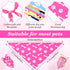 100 (25.6 17.7 17.7) Abbylike Pcs Paw Print Dog Bandanas Bulk Cute Footprint Bandanas for Dogs Triangle Kerchief Bib