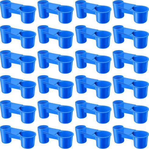 LemonRoad 24 Pcs Bird Drinker Feeder Cups Plastic Water Bottle Cup for Cage