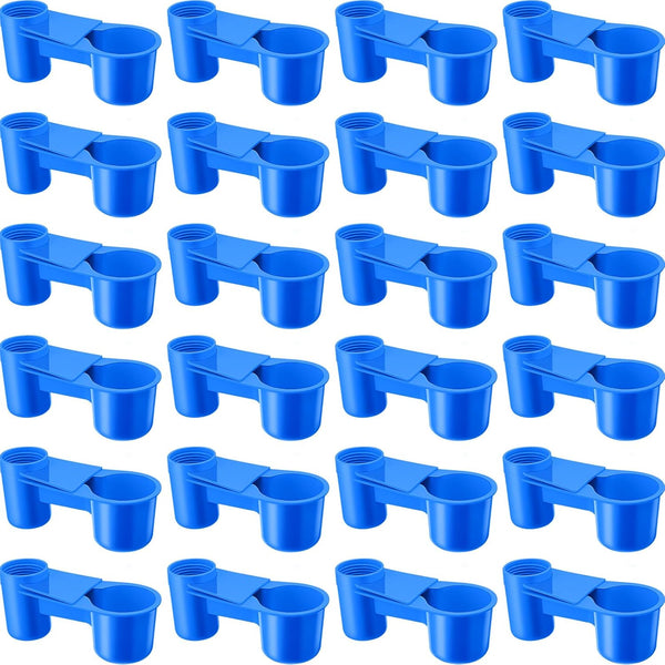 LemonRoad 24 Pcs Bird Drinker Feeder Cups Plastic Water Bottle Cup for Cage