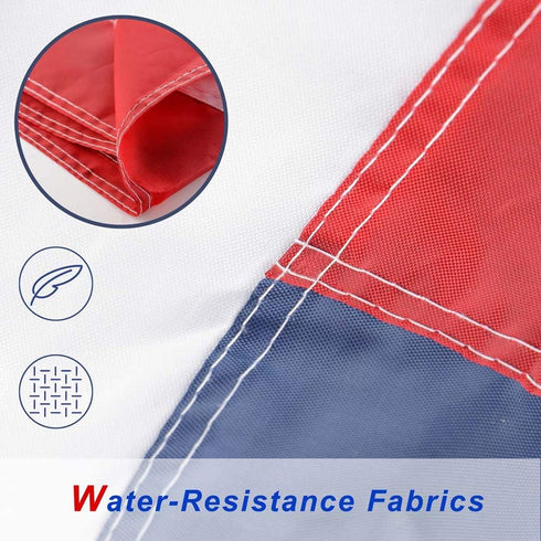U.S. 50 Star Sewn Boat Flag, 16 x 24 inch Yacht Boat Ensign Nautical US American Flag with Sewn Stripes