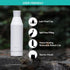 The Clean Hydration Co Canteen 17 - Vacuum Insulated Stainless Steel Water Bottle with Removable Bottom Cap