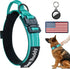 Tactical Dog Collar - Adjustable Military Nylon Reflective Collar with Handle and Heavy Duty Metal Buckle for Large Dogs