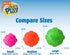 Hartz DuraPlay Ball Squeaky Latex Dog Toy, Large 3 Count Pack in Neon Green, Neon Pink & Neon Orange