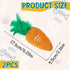 2PCS Andiker Cat Chew Toys, Cute Pineapple Shape Soft Cat Plush Toys with Smooth Skin-Friendly Plush Fabric Containing