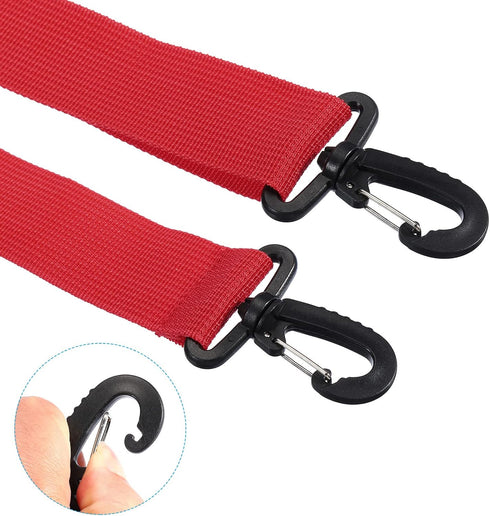 PATIKIL Ski Boot Carrier Strap - 2 Pack Adjustable Shoulder Sling for Snowboard Boots, Red