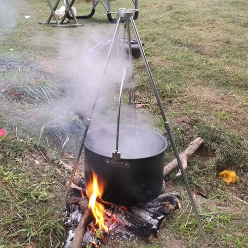 Portable Lightweight Camping Pot Set for Outdoor Cooking, Hanging Camping Pot for Hiking Adventure