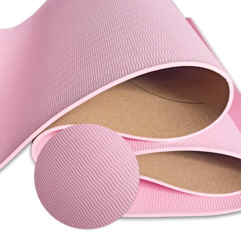 Numat Cork Yoga Mat, 6mm Thick 72 x 24 in, Sweatproof NonSlip Eco-friendly with Alignment Lines