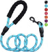 5ft 1/2in Blue Dog Leash for Large & Medium Dogs, Reflective Heavy Duty Rope with Padded Handle