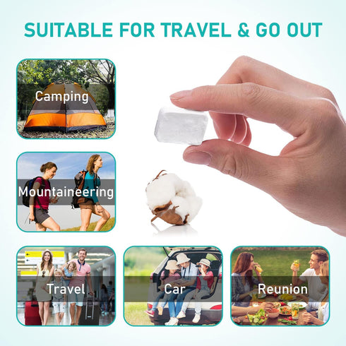 10PCS Compressed Towels, Reusable Toilet Paper Tablets Coin Tissues Camping Wipes, Portable Towels for Home Beauty