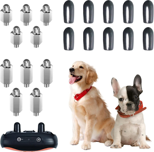 20 PCS Extra Contact Points for Dog Training Collars, Replacement Prongs with Rubber Tips for Pet Training