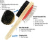 Wooden Dog Brush Double Sided, Pet Hair Grooming Brush for Dogs & Cats, Pin and Bristle Soft Brush for Cleaning