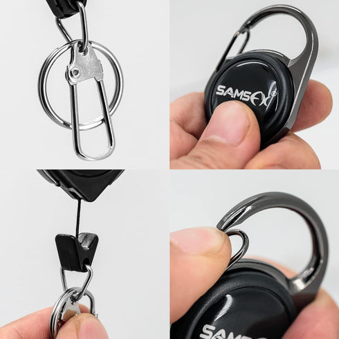 SAMSFX Fly Fishing Zinger Retractor for Anglers, 3pcs Tool Gear Assortment Combo