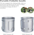 iBasingo 420ml Titanium Mug without Lid, Ultra-light Portable Outdoor Camping Pot, Hiking Drinkware with Foldable