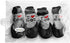 Dog Cat Boots Shoes Socks - Adjustable Waterproof Breathable Anti-Slip Sole for Tiny Dogs (M, Red)