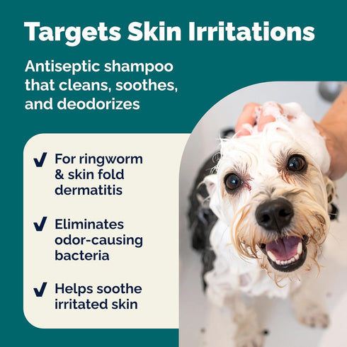 16oz) Vetnique Dermabliss Advanced Vet Strength Chlorhexidine for Dogs - Antibacterial Medicated Dog Shampoo - for Skin