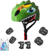 Toddler Helmet Kids Bike Helmet - 3D Dinosaur Design Protective Gear Set for Kids Age 3-8, Safety Certified.