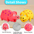 Squeaky Pig Dog Toys, 2 Pack Grunting Pig Toy for Small Medium Large Dogs, Durable Rubber Squeaker Set