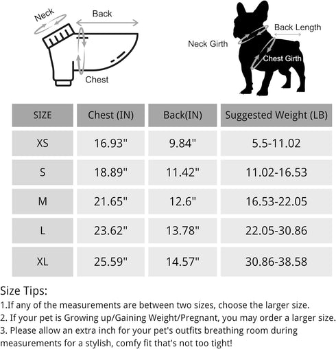 French Bulldog Clothes Dog Sweatshirts for Medium Dogs, Warm Fleece Dog Hoodie with Zipper Closure Dog Clothes Medium Sized Dog Pet Clothes for Frenchie Dog English Bulldogs Pitbulls (L)