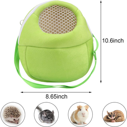 Hypeety Pet Carrier Bag Sling Backpack for Small Pets, Breathable Outgoing Bag (Green)
