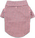 DroolingDog 3 Pack Plaid Dog Tee Shirt, Puppy Button Up Shirts, Breathable Summer T-Shirts for Small Dogs