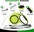 30FT Retractable Dog Leash, 360° Tangle-Free Walking Leash for Medium and Large Dogs up to 77 lbs, One-Hand Brake