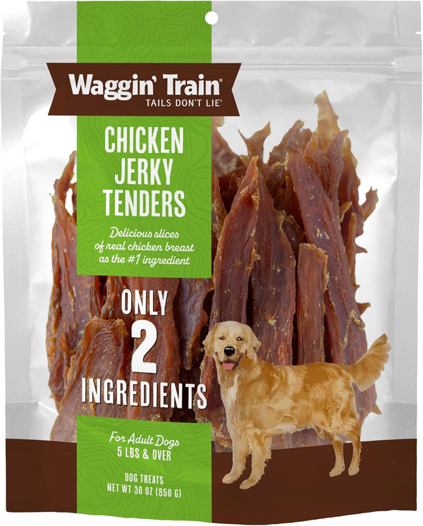 Waggin' Train Chicken Jerky Dog Treats, Made with 100% Real Chicken Breasts,
