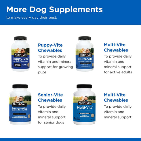 Nutri-Vet Adult-Vite Plus Soft Chews for Dogs, 70 Count, 6 Ounces, Supports Everyday Health