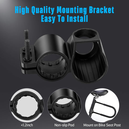 Heavy Duty Bike U Lock, 12 Ton Shear, 20mm Anti-Theft Silicone Covered Lock with 4ft Steel Cable