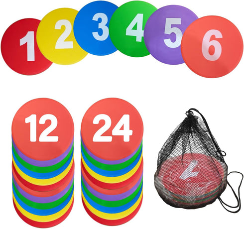 TNZMART Spot Markers Multicolor Number Football Yard Markers Anti-Slip Floor Spot Markers for