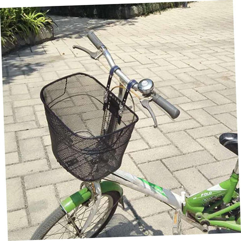 Toddmomy Electric Mountain Bike Metal Container, Scooter for Kids E Bike Accessories, Front Basket for Riding