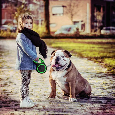 Segarty Dog Lead Retractable 26 Feet for Large Dogs Under 110Lbs, Heavy Duty Nylon Cable with 1 Button Break & Lock