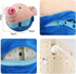 Active Moving Pet Plush Toy, Interactive Dog Toys Pet Bouncing Balls, USB Rechargeable Interactive Washable Cartoon Pig Plush Sound Electronic Dog Toy, Small Cute Squeaky Pig Dog Toy (Blue Pig)